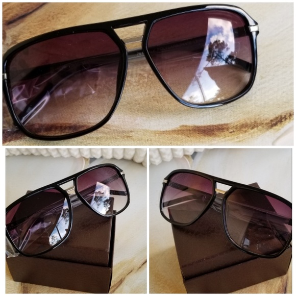 Accessories - Retro Celebrity Style Flat Top Key Hole Aviator Su